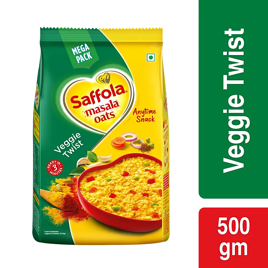 Saffola veggie twist oats 500gm